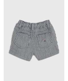 Shorts Bambino In Denim A Righe All Over