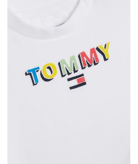 T-shirt Bambino In Jersey Con Logo Multicolore