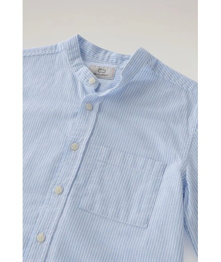 Camicia Righe Bambino con Collo Coreana