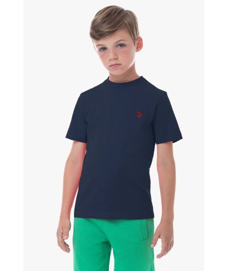 T-shirt da bambino a manica corta con logo U.S. Polo Assn.