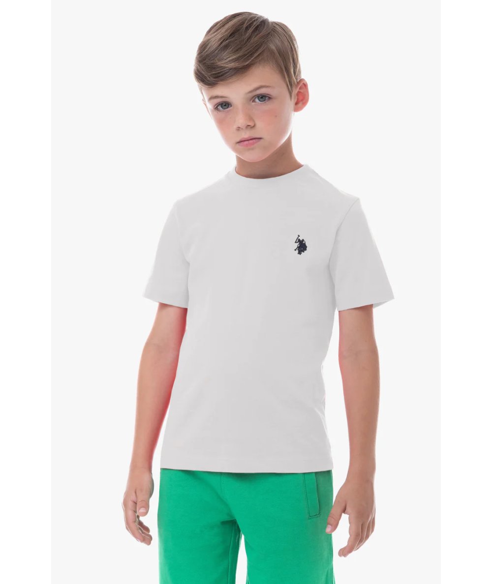 T-shirt da bambino a manica corta con logo U.S. Polo Assn.