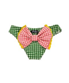 Costume Slip Bambina Vichy con Fiocco Madame