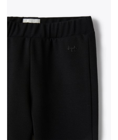 Pantalone Bambina in Punto Milano Nero