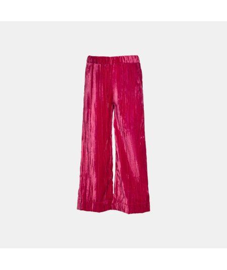 Pantalone da Bambina in Ciniglia Plissettata