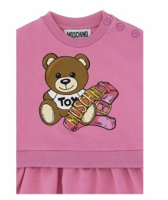 Abito da Neonata con Stampa Logo Teddy Bear