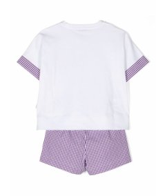 Completo T-Shirt e Pantaloncino in Jersey Bambina