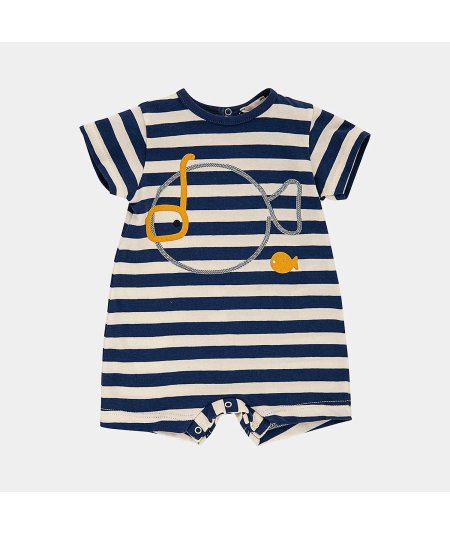 Tutina Cotone a Righe Neonato