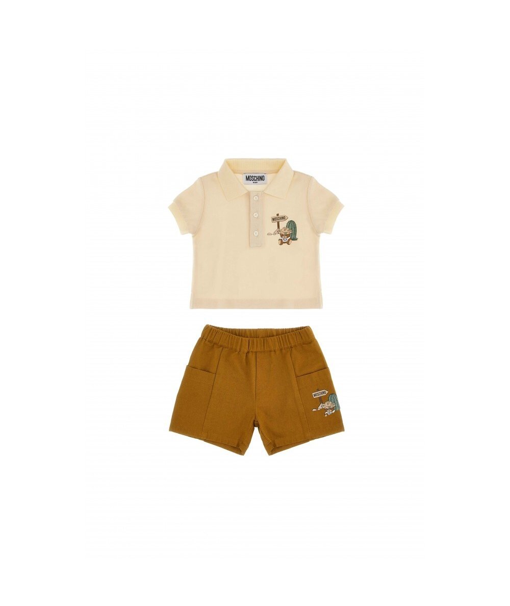 Completo Polo Girocollo Manica Corta e Pantaloni Short Bambino