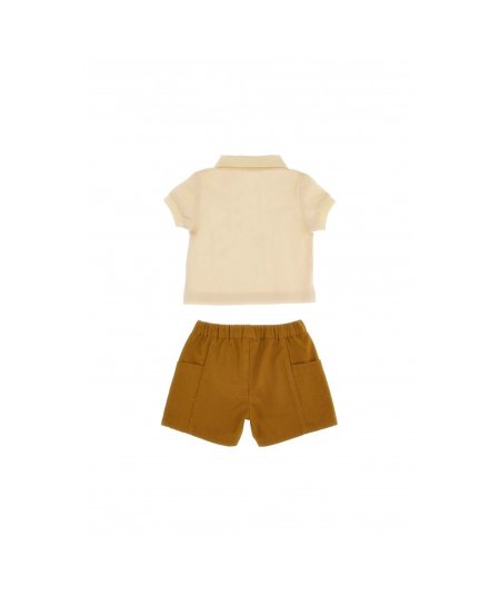 Completo Polo Girocollo Manica Corta e Pantaloni Short Bambino