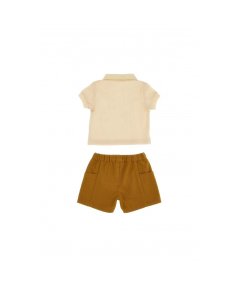 Completo Polo Girocollo Manica Corta e Pantaloni Short Bambino