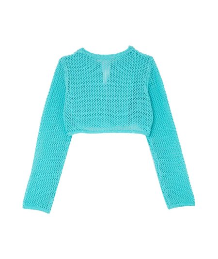 Cardigan Girocollo Manica Lunga in Maglia Bambina