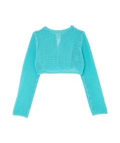 Cardigan Girocollo Manica Lunga in Maglia Bambina