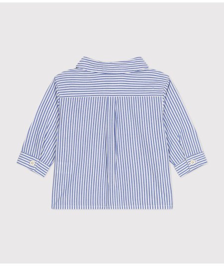 Camicia Popeline Righe Neonato