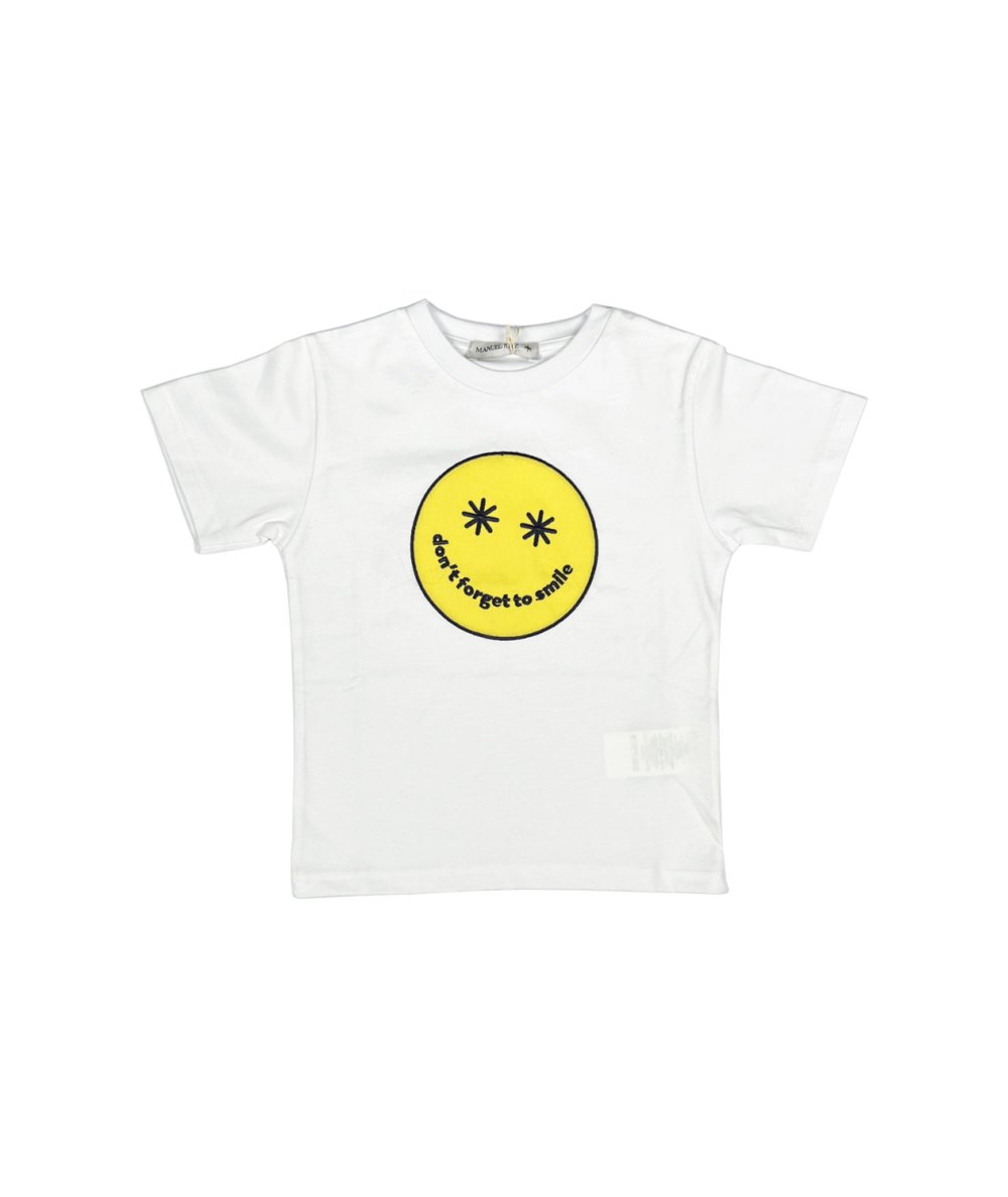 T-Shirt in Jersey con Stampa Grafica Smile Bambino