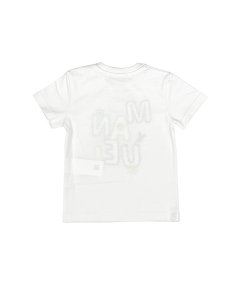 T-Shirt Girocollo con Stampa Ricamata Bambino