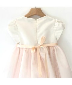 Abito Scollatura Girocollo con Tulle Bambina