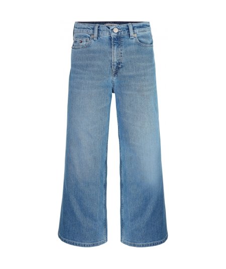 Pantalone Jeans Vita Alta Largo Bambina