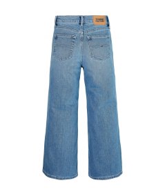 Pantalone Jeans Vita Alta Largo Bambina