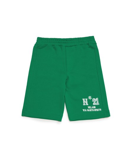 Pantalone Short Vita Elasticizzata con Logo Bambino