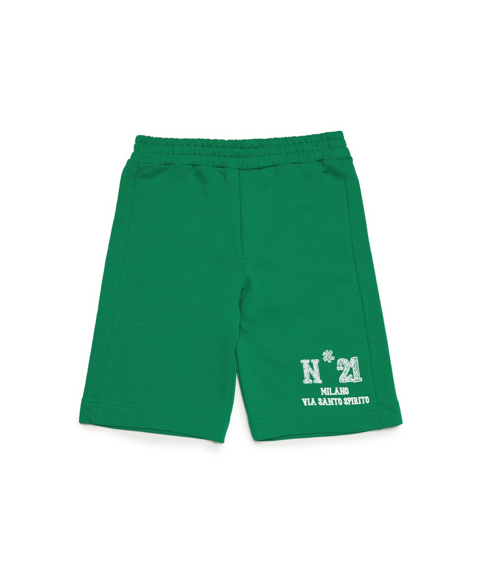 Pantalone Short Vita Elasticizzata con Logo Bambino