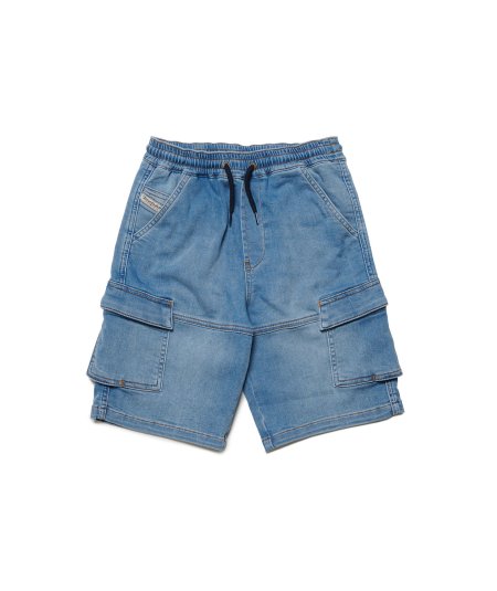 Pantalone Corto in Denim Cargo Bambino