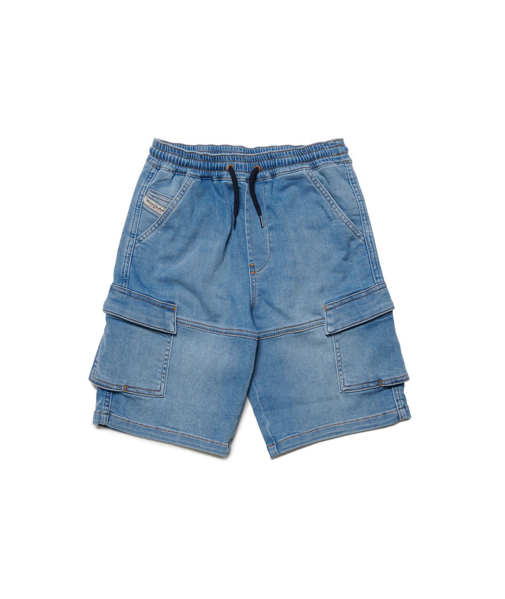 Pantalone Corto in Denim Cargo Bambino