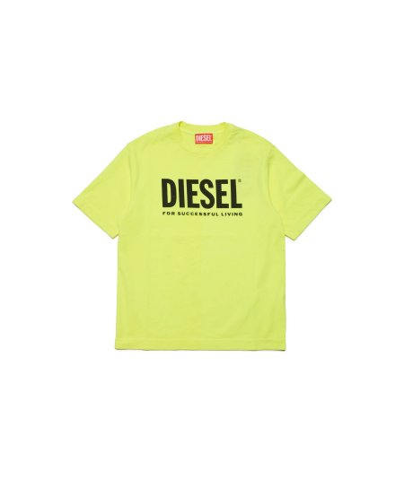 T-shirt Girocollo Manica Corta Fluo con Logo Unisex