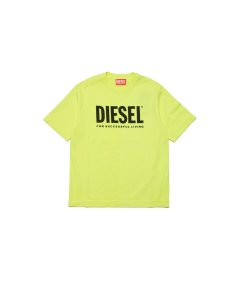 T-shirt Girocollo Manica Corta Fluo con Logo Unisex