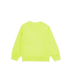 Felpa Girocollo Manica Lunga Fluo con Logo Unisex