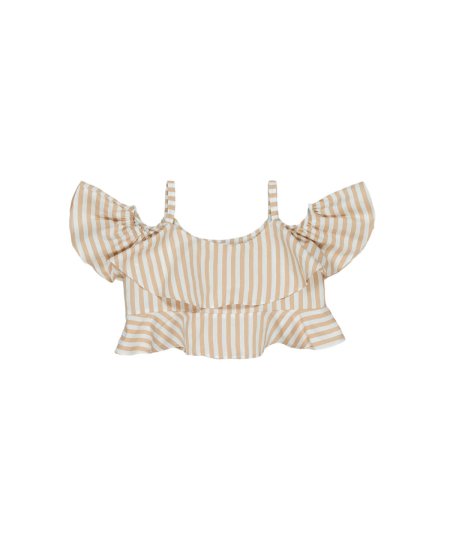 Top Cropped con Volant sulle Spalle Bambina