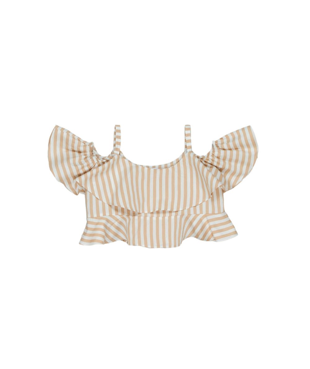 Top Cropped con Volant sulle Spalle Bambina