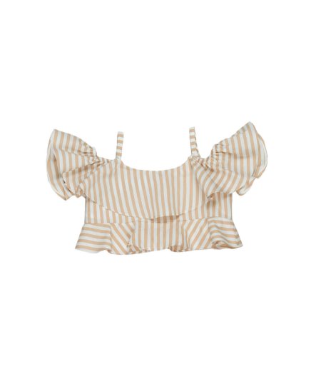 Top Cropped con Volant sulle Spalle Bambina