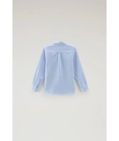 Camicia Bambino in Misto Lino e Cotone Motivo a Righe