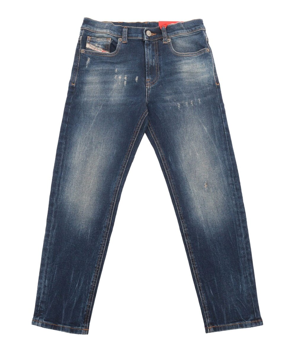 Jeans in Denim D-Lucas con Sfumature Bambino