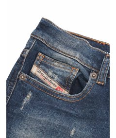 Jeans in Denim D-Lucas con Sfumature Bambino