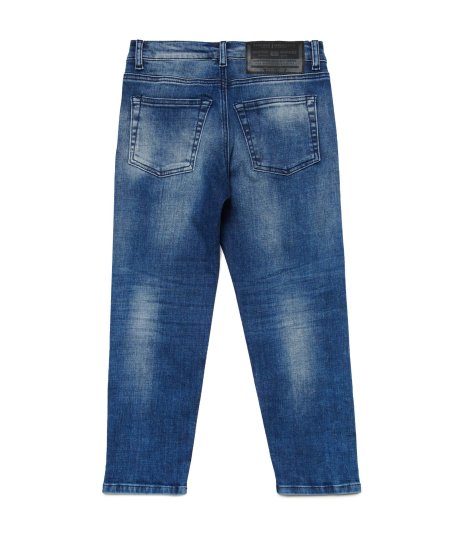 Jeans Bambino Tapered Blu con Rotture D-Lucas