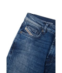 Jeans Bambino Tapered Blu con Rotture D-Lucas