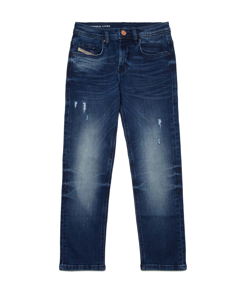 Jeans Bambino Straight Scuro Sfumato 2020 D-Viker