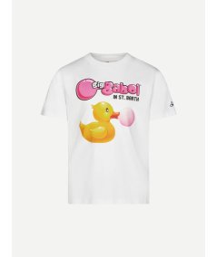 T-shirt Girocollo Bambino Manica Corta con Stampa Ducky con Big Babol