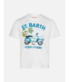 T-Shirt da Bambino in Cotone con Stampa Vespa Friend Edizione Speciale