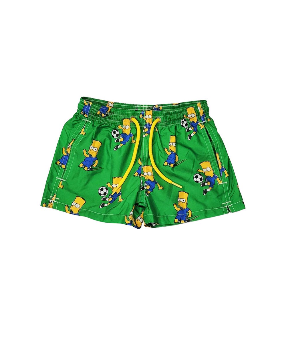 Costume Pantaloncino con Coulisse Stampa Bart Soccer Bambino