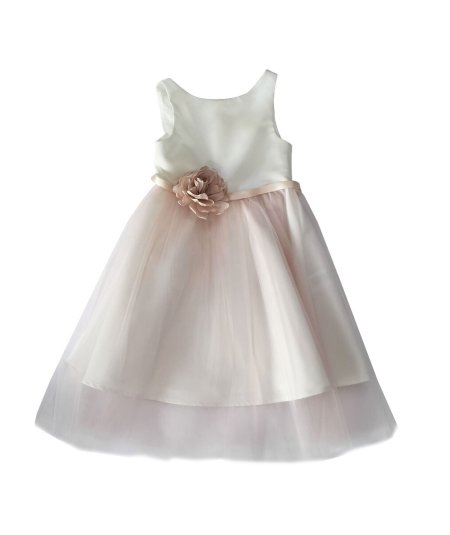 Abito Girocollo Bambina con Gonna in Tulle