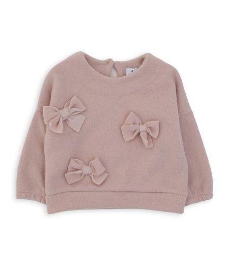 Maglia Punto Milano Bambina con Fiocchi