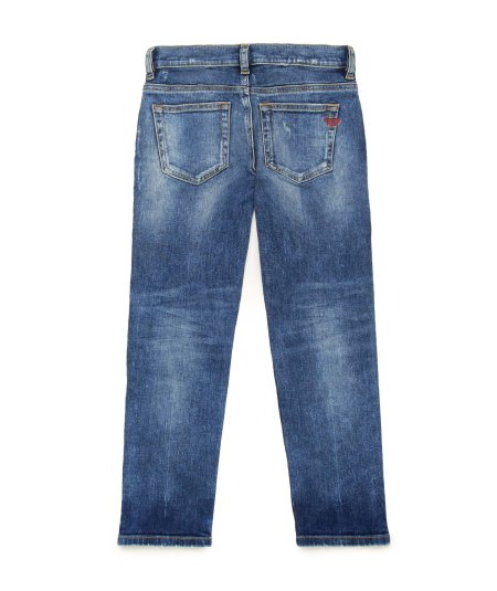 Jeans Straight Blu Medio con Rotture - 2020 D-Viker Bambino