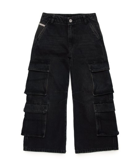 Jeans Straight Nero - D-Sire Cargo Bambina