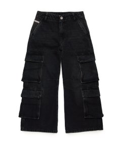 Jeans Straight Nero - D-Sire Cargo Bambina