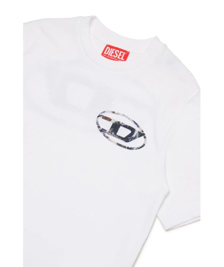 T-shirt con Logo Oval D Planet Camou Bambino