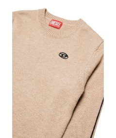 Pullover in Maglia Rasata Misto Cashmere Bambino