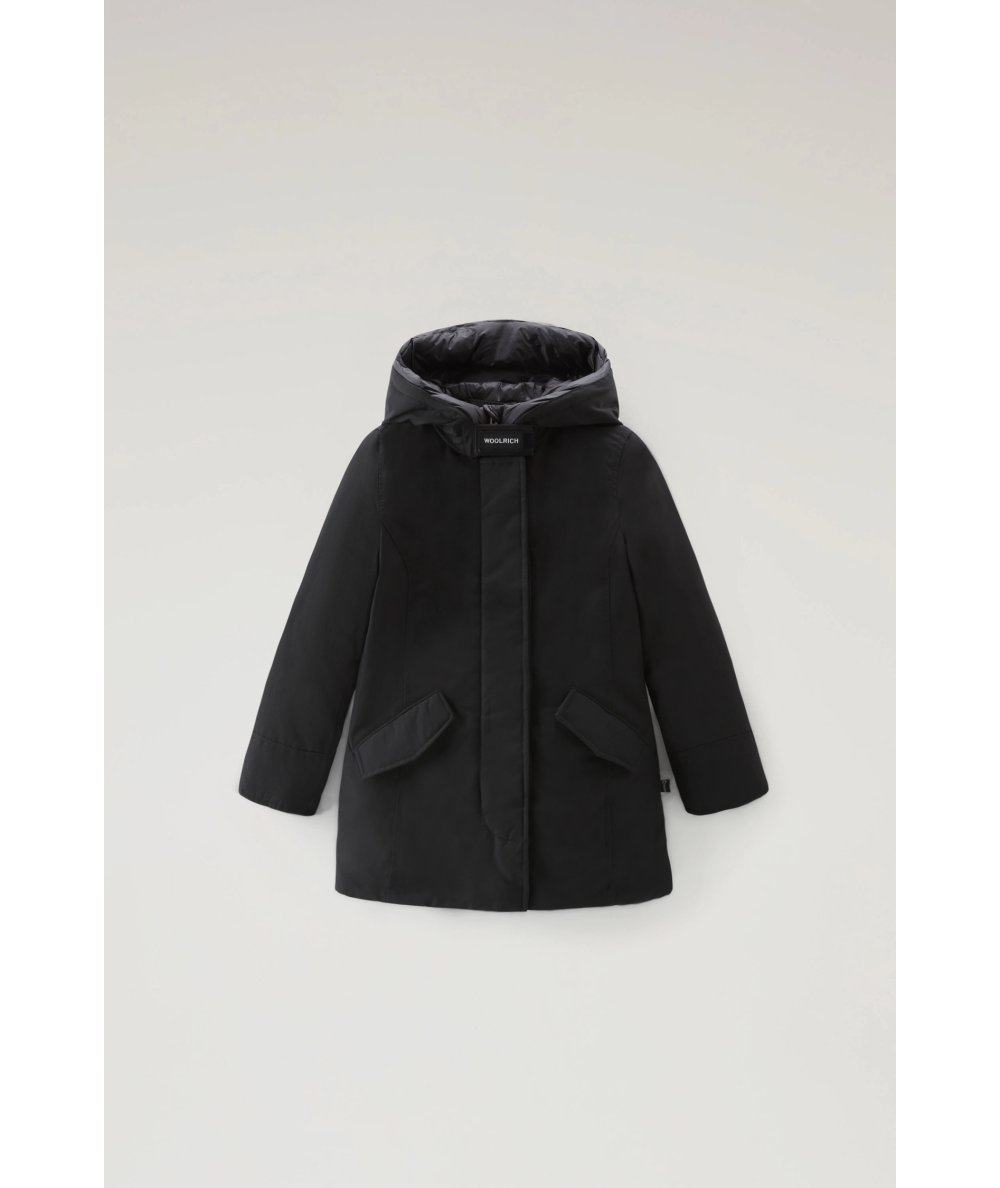 Arctic Parka da bambina in Ramar Cloth Nero