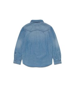 Camicia in Denim Manica Lunga con Bottoni Bambino